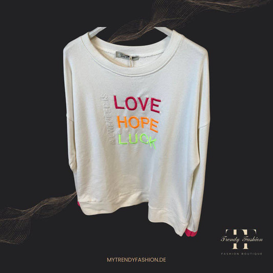 Pullover - Love / Hope / Luck - Trendy Fashion